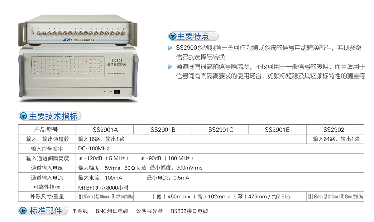 數(shù)英SS2900系列程控射頻開關(圖1)