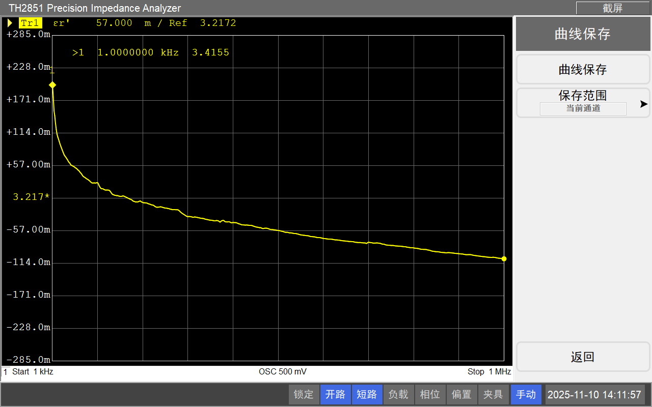 同惠TH2851-130阻抗分析儀介電常數測試方案（絲素蛋白膜、PDMS相關材料）(圖8)