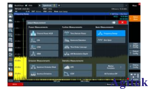 R&S?ZNL矢量網(wǎng)絡(luò)分析儀結(jié)合網(wǎng)絡(luò)分析和頻譜分析進行放大器特性測量(圖4)