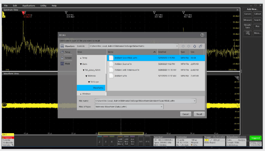 如何使用泰克4、5和6系列混合信號示波器逐步排除電磁干擾(圖8) 如何使用泰克4、5和6系列混合信號示波器逐步排除電磁干擾(圖8)