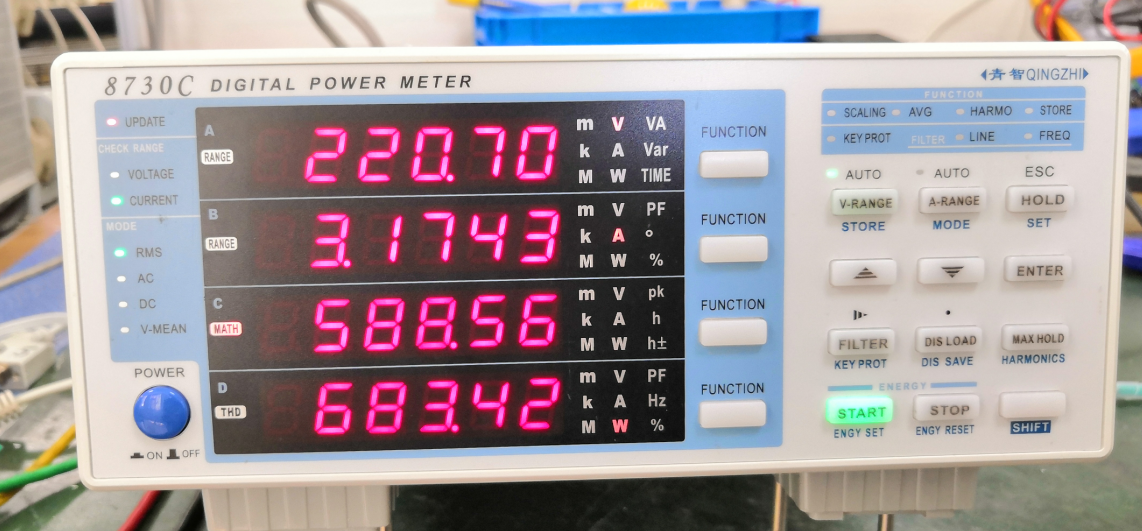 青智功率計8720/8730C:破壁機功率測量(圖5)
